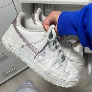 Off White and Rose Gold Nike Air Force 1s